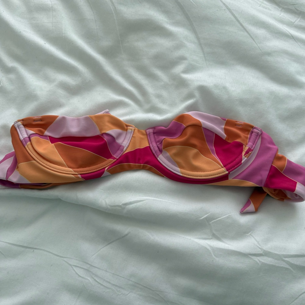 Lovers + Friends Pink and Orange Gradient Bikini Top